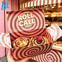 Boîtes d'emballage personnalisées pour pain au levain, rouleaux de cannelle, desserts, gâteaux, boîtes à gâteaux, caja para cinnamon roll