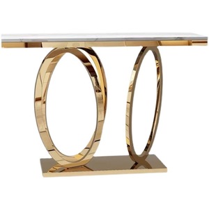 Mesa De Partição De Mesa De <span class=keywords><strong>Console</strong></span> De Mármore De Aço Inoxidável Moderna Simples Corredor Corredor Rack De Armazenamento Mesa - Product Image 5