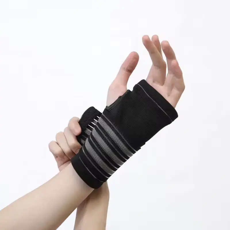 Adjustable Elastic Compression Bandage Wrist Band Wraps Thumb Support Brace For Fitness Weight Lifting