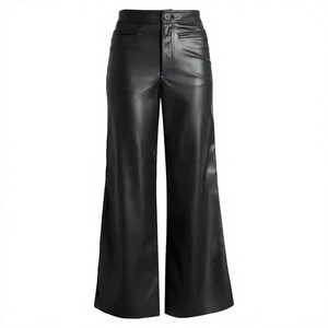 ELYSIAN INDUSTRIES <b>Men</b> <b>Leather</b> <b>Pants</b> Casual Straight Fit Mid Waist Eco-friendly Midweight Winter Zipper Fly Wholesale - Product Image 3