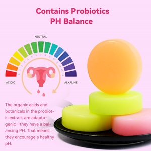 สบู่ทำความสะอาดจุดซ่อนเร้นสำหรับผู้หญิง สูตรโปรไบโอติก ขายดี ผลิตด้วยมือ 100% ช่วยดูแลสุขภาพจุดซ่อนเร้น ลดกลิ่นไม่พึงประสงค์ - Product Image 4