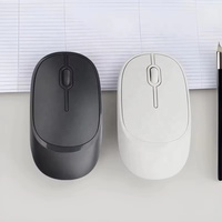 Souris sans fil optique USB 2.4G ergonomique noire et blanche pour ordinateur portable et de bureau, en stock