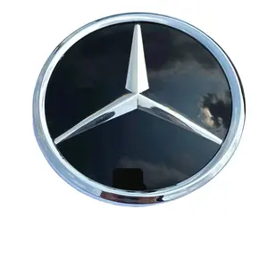 custom 3d mirror logo design car emblem badges car logos for Mercedes-Benz