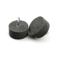 Disque de polissage à lamelles en fibre de nylon non tissée unitaire, monté sur tige de 6 mm, accessoires pour perceuse et meuleuse