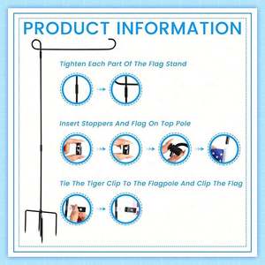 Drapeau de jardin décoratif une pièce, design personnalisé, couleurs vives, pour extérieur, avec support de poteau, modèle 2024 - Product Image 3