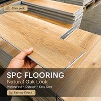 Suelo SPC, Superficie Mate Antideslizante, Insonorizado, Impermeable, Vinilo Rígido con Sistema de Click, Uso Duradero para Apartamentos