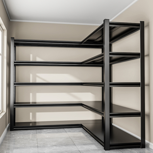 Étagère de rangement réglable en acier à 5 couches présentoir léger pour étagères de rangement d'entrepôt de cuisine domestique - Product Image 2