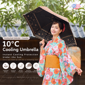 Parapluie anti-UV 6 baleines Camellia, entièrement automatique, léger, portable, pour le soleil et la pluie, pliable, de voyage - Product Image 3