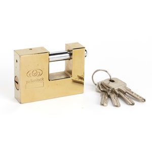 भारी शुल्क 70 मिमी टाइटेनियम प्लेटेड वाटरप्रूफ पैडलॉक कठोर ठोस लोहे आयताकार कंटेनर कुंजी दरवाजे के लिए दरवाजे के लिए एंटी-चोरी - Product Image 2