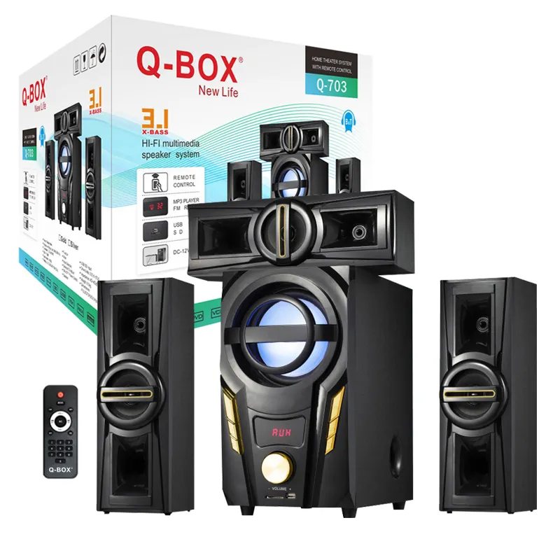 Q-BOX Q-703 speaker listrik 80w, speaker suara tukang listrik baru 24 inci