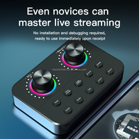 Mini Carte Son pour Streaming en Direct Équipement Audio Enregistrement Studio Professionnel Diffusion Live V8 pour Téléphone et Ordinateur Portable