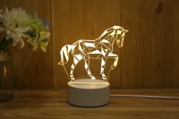 Lampe à ours à motif personnalisé d'anime, illusion 3D, salon, lampe de table écologique, décoration de la maison, lumière LED pour enfants, veilleuse