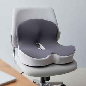 YUE RISE Vente en gros de divers coussins de siège de voiture en mousse à mémoire de forme 2-en-1 de couleur unie, support lombaire ergonomique, coussin de dossier pour conducteur - Product Image 1