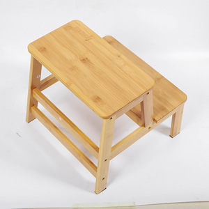 Taburete de Bambú de Doble Capa de 35 cm, Taburete Antideslizante para Baño y Inodoro para Niños - Product Image 4