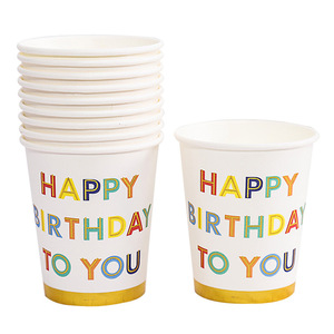 Vasos de Papel Desechables para Café, Vajilla de Fiesta, Suministros Personalizados, Color - Product Image 4