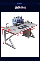Bureau d'ordinateur confortable pour le jeu simple, idéal pour l'écriture des étudiants, la chambre ou le bureau