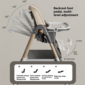 Chaise de repas pliable et réglable en plastique pour enfants, idéale pour la maison et l'école, pour les bébés et les jeunes enfants en croissance - Product Image 3