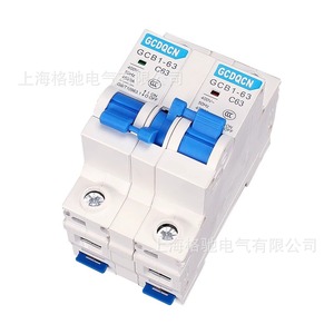 Interruptor de Circuito en Miniatura Gcdqcn Gcb1 63A 2P, Interruptor de Aire Doméstico Monofásico de Bajo Voltaje 400V 50Hz C63 - Product Image 1