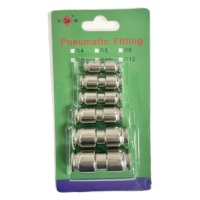 PU PG 304 스테인레스 스틸 금속 공압 퀵 커넥터 4mm 5mm 6mm 8mm 10mm 12mm 세트