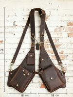 OEM ODM Holster d'épaule médiéval en similicuir, accessoires de costume cosplay LARP personnalisés, unisexe adulte, en stock