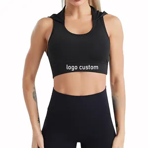 Custom European American Hoodies Running Sport Vest Casual Mesh Quick Dry Breathable Fitness Bra Yoga Hoodies