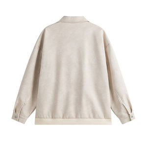 Otoño Vintage Pink Jacket XL Stand Windbreaker Lona bordada Cremallera Casual Street Style Ligero para uso al aire libre - Product Image 2