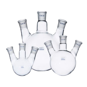 102050L标准直颈三颈烧瓶三耳反应器高硼硅酸盐斜三口圆底烧制 - Product Image 2