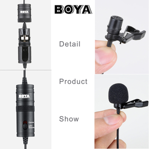 Vendita calda <span class=keywords><strong>BOYA</strong></span> BY-M1 Lavalier microfono 3.5mm elettrete a condensatore registratore con adattatore da 1/4 "per smartphone DSLR fotocamera PC - Product Image 4