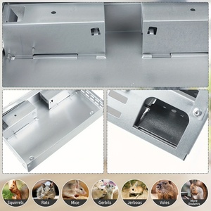 Reusable Multi <b>Catch</b> Humane Mouse Trap Cage with Clear Top Metal Rodent Trap for Indoor Outdoor Pest Control - Product Image 6