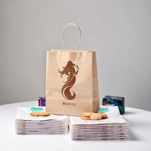 Wholesale Custom Eco Friendly Craft Kraft Big Paper Bag for Restaurant Food Takeaway - Product Image 5