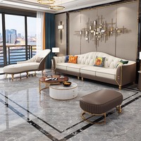 Ensemble de meubles de salon Geshang de luxe personnalisable, design moderne et élégant, canapé sectionnel en tissu