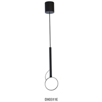 Suspension LED à hauteur réglable, température de couleur 3000K-6000K, angle de faisceau 15-36°, protection oculaire, intensité variable pour la maison et le bureau (Noir)