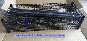 Estantería de almacenamiento de alambre de garaje, accesorio de Metal de 5 niveles, altura ajustable, con pies de nivelación ajustables, color negro - Product Image 5