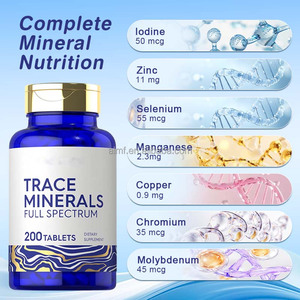 Suplemento de Minerales Traza de Espectro Completo, 200 Tabletas, Rico en Yodo, <span class=keywords><strong>Zinc</strong></span>, <span class=keywords><strong>Selenio</strong></span>, <span class=keywords><strong>Cobre</strong></span> <span class=keywords><strong>y</strong></span> Manganeso, Mejora la Inmunidad en Adultos - Product Image 3