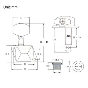 <span class=keywords><strong>6</strong></span> iieces truitar trtring ununing egegs EMI emi-cerrado unachine acheads ununers para Electric uuitar coustic Guitar(3 Left + - Product Image 3