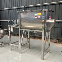 Mélangeur de poudre en acier inoxydable, mélangeur horizontal, mélangeur à double ruban, équipement de mélange industriel, mélangeur à ruban, usine de mélangeurs