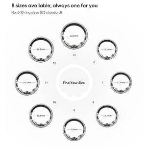 Cincin pelacak kebugaran pintar, cincin pintar tahan air ponsel Android dengan kontrol aplikasi WiFi dan pelacakan tidur terbuat dari Resin - Product Image 6