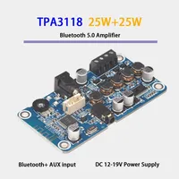 Amplificateur audio stéréo DSP TPA3118 BT 5.0 2X25W Module Entrée 3.5mm DC12-19V