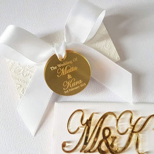 Personalizzabile in acrilico dorato targa nome del bambino personalizzato festa di nozze e Baby Shower <span class=keywords><strong>torta</strong></span> decorazione fornitura - Product Image 3