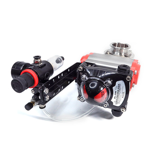 Пневматический дисковый затвор - передатчик обратной связи, электромагнитный клапан, воздушный фильтр-регулятор, лубрикатор - Product Image 4