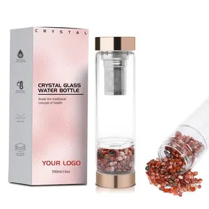 Alta qualidade natural cristal água potável garrafas e chá infusor atacado - Product Image 4