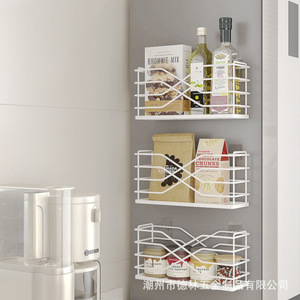 Estante de almacenamiento de cocina de Metal sin perforaciones transfronterizas, estante de drenaje de condimentos de especias para colgar en la <span class=keywords><strong>pared</strong></span>, seguro para horno - Product Image 3