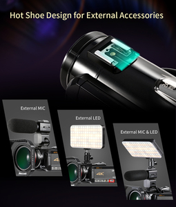 4K Chuyên Nghiệp 12X Zoom Quang Học Kỹ Thuật Số Máy Quay Phim Wifi Máy Ảnh 3.1 Inch IPS Màn Hình Cảm Ứng Video Máy Ảnh Ordro Ac5 - Product Image 5