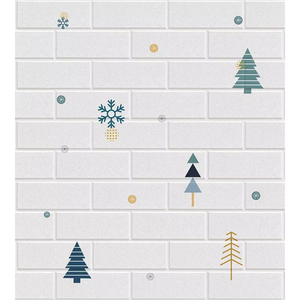 Adesivo Murale 3D in Schiuma XPE di Grande Successo 70*77cm Design a <span class=keywords><strong>Mattoni</strong></span> di Legno Cartone Animato Carta da Parati Decorativa Morbida Adesiva per Bagno - Product Image 3