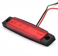 12V 24V 6 LED voiture étanche Led remorque queue feux de position latéraux rouge indicateurs de marqueur latéraux feux d'avertissement pour remorques de bateaux