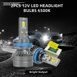 12V Car <strong>LED</strong> Headlight <strong>Bulbs</strong> 6500K Warm White 9005 H7 H19006 H11 <strong>High</strong>/Low Beam Integrated Plug Play 35W 5500 <strong>Lumens</strong> New - Product Image 2