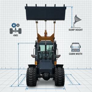 Nouvelle Arrivée Chargeuse sur pneus 2T articulée compacte avec moteur Kubota, pelle à balles pour la manutention du foin agricole, cabine fermée CE EPA - Product Image 5