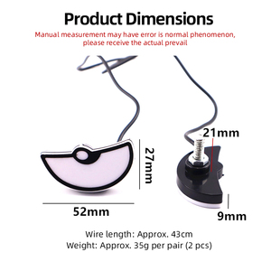 Luces Modificadas Ojos de Demonio para Motocicleta y Automóvil |   Lámpara de Tornillo para Placa de Matrícula con Forma de Triángulo Semicircular |   Accesorio de Iluminación Exterior para Automóvil - Product Image 2