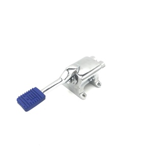 <span class=keywords><strong>Robinet</strong></span> à commande au pied sans poignée, bec col de cygne, eau froide, valve à pédale unique bleue, corps en laiton, sortie en acier inoxydable, usage commercial - Product Image 6