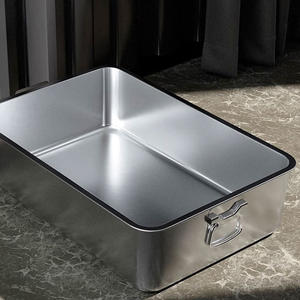 Vente en gros en acier inoxydable grand <span class=keywords><strong>bac</strong></span> <span class=keywords><strong>à</strong></span> litière pour chat Kitty chat boîte de toilette <span class=keywords><strong>bac</strong></span> <span class=keywords><strong>à</strong></span> <span class=keywords><strong>sable</strong></span> produits propres pour chats - Product Image 2